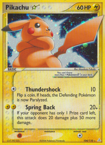 Pikachu ★ (Star) (104/111) [EX: Holon Phantoms]