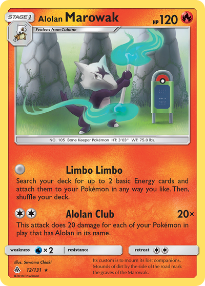 Alolan Marowak (12/150) [Sun & Moon: Forbidden Light]
