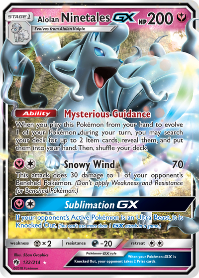 Alolan Ninetales-GX (GX) (132/240) [Sun & Moon: Lost Thunder]