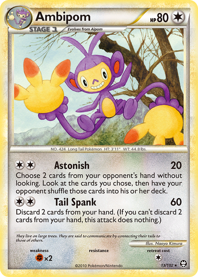 Ambipom (13/103) [HeartGold & SoulSilver: HS—Triumphant]