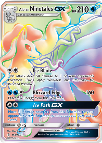 Alolan Ninetales-GX (GX) (150/180) [Sun & Moon: Guardians Rising]