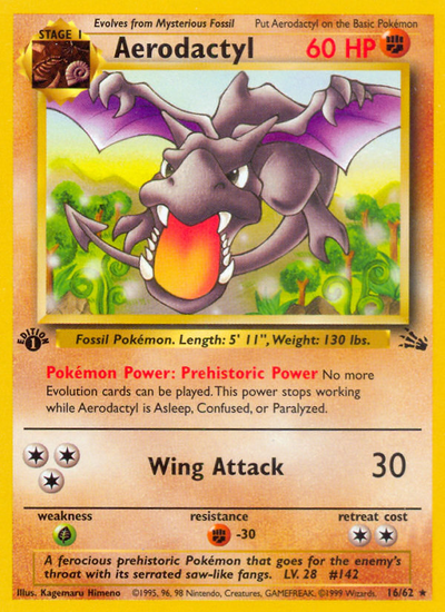 Aerodactyl (16/62) [Base: Fossil]