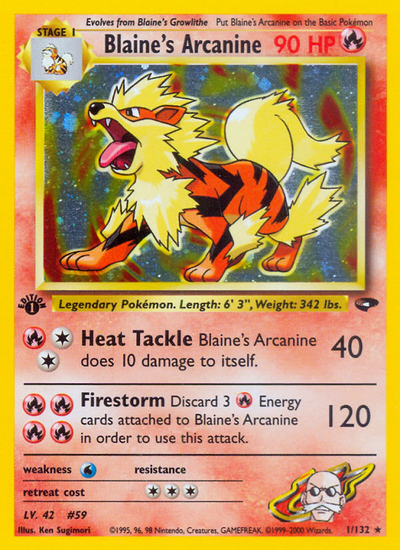 Blaine's Arcanine (1/132) [Gym: Gym Challenge]