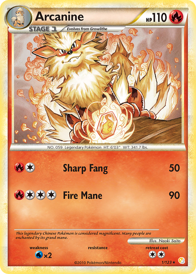Arcanine (1/124) [HeartGold & SoulSilver]