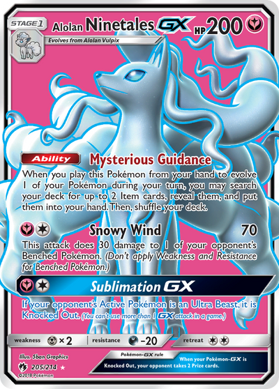Alolan Ninetales-GX (GX) (205/240) [Sun & Moon: Lost Thunder]