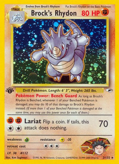 Brock's Rhydon (2/132) [Gym: Gym Heroes]