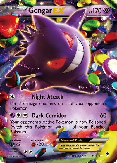 Gengar-EX (EX) (34/124) [XY: Phantom Forces]