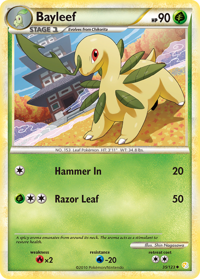 Bayleef (35/124) [HeartGold & SoulSilver]