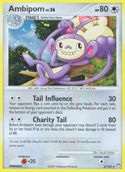 Ambipom (3/124) [Diamond & Pearl: Mysterious Treasures]