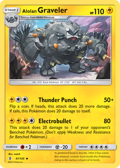 Alolan Graveler (41/180) [Sun & Moon: Guardians Rising]