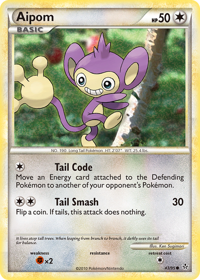 Aipom (43/96) [HeartGold & SoulSilver: HS—Unleashed]