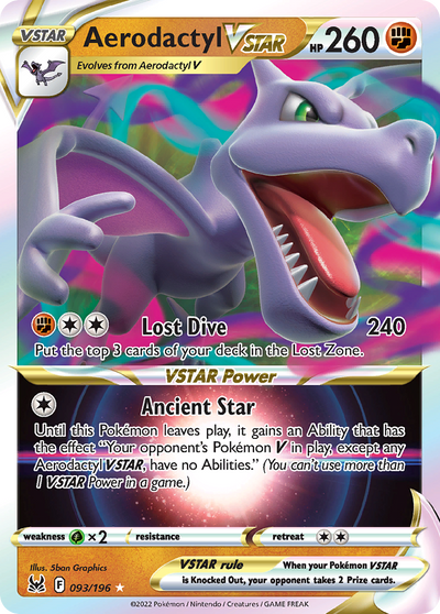Aerodactyl VSTAR (VSTAR) (93/217) [Sword & Shield: Lost Origin]