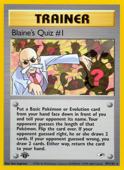 Blaine's Quiz #1 (97/132) [Gym: Gym Heroes]