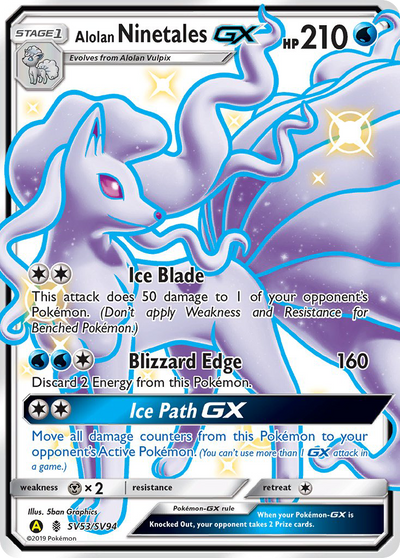 Alolan Ninetales-GX (GX) (SV53/94) [Sun & Moon: Hidden Fates Shiny Vault]